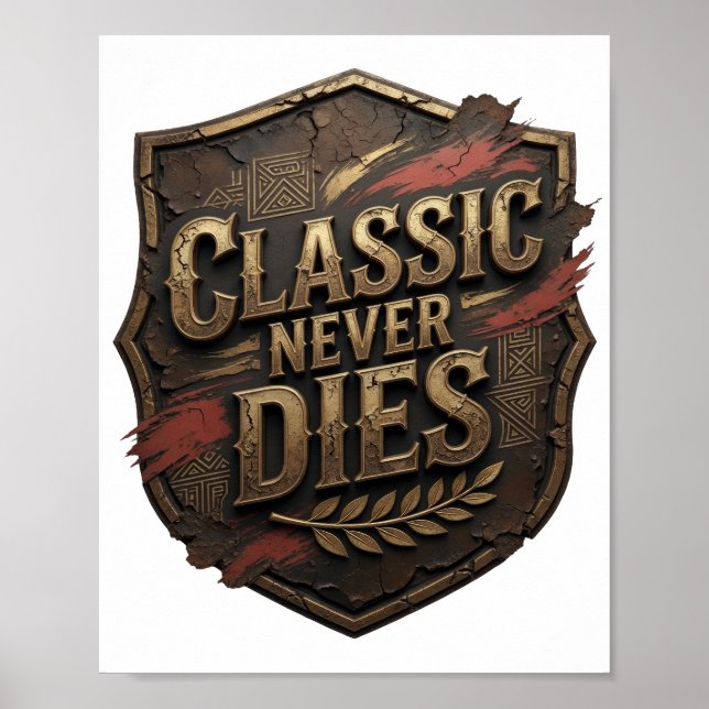 Snappy Gold CLASSIC NEVER DIES v2 Poster (Framsidan)
