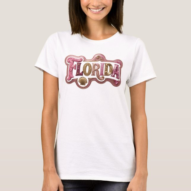 Snappy Gold FLORIDA Statement T-shirt (Framsida)