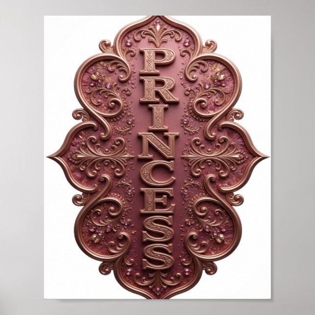 Snappy Gold PRINCESS Textdesign Poster (Framsidan)