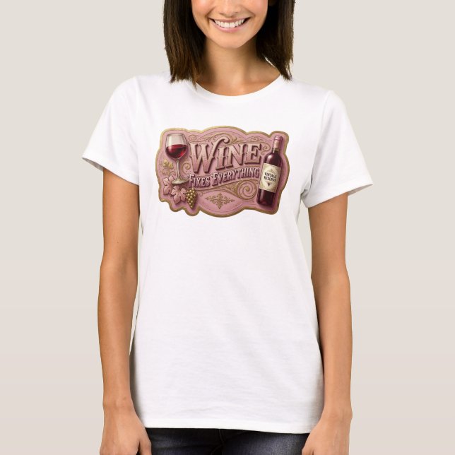 Snappy Gold VIN FIXAR ALLT Statement T-shirt (Framsida)