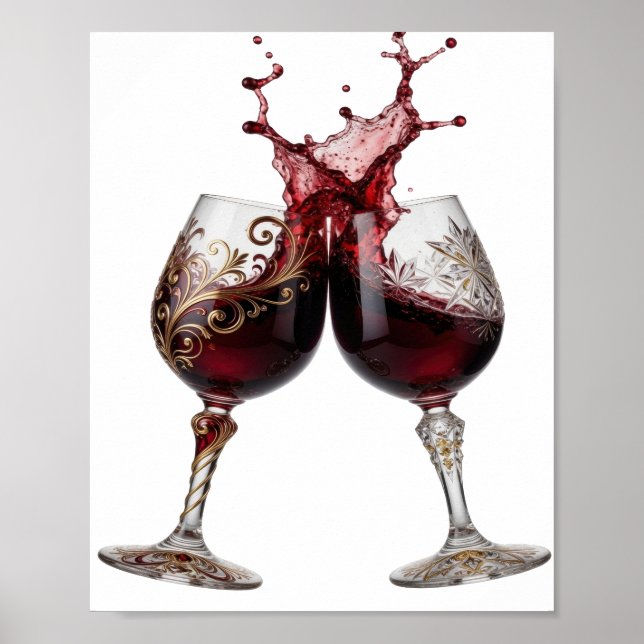 Snappy Gold VINOGLAS Textdesign Poster (Framsidan)