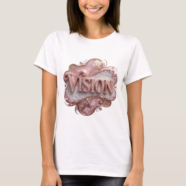 Snappy Gold VISION 3D Textkonst T Shirt (Framsida)