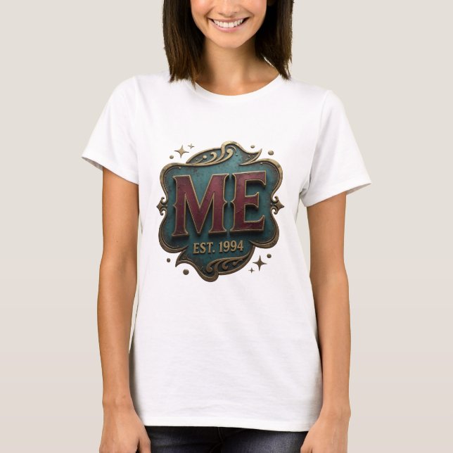 Snappy Guld ABSTRAKT KONST Statement Design T Shirt (Framsida)