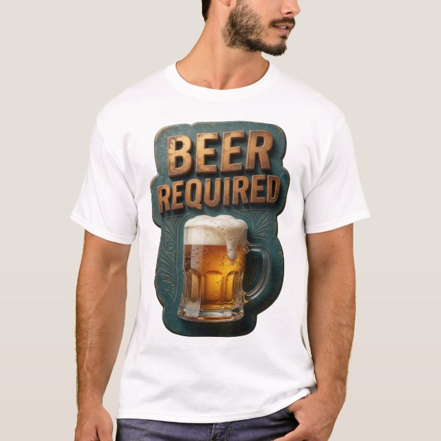 Snappy ÖL KRÄVS Tryck T Shirt (Framsida)