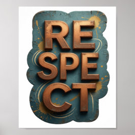 Snappy Orange RESPECT Print Poster