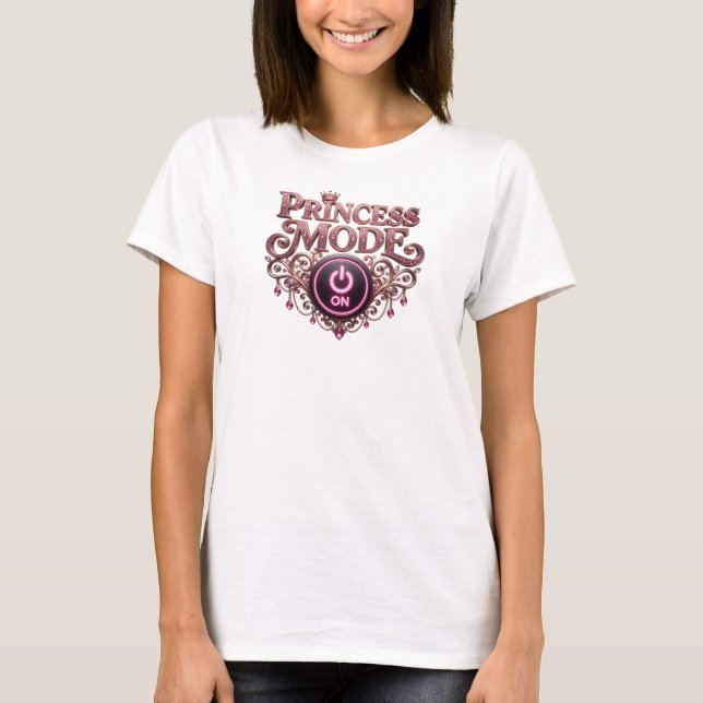 Snappy Red PRINCESS MODE Anpassad Tee (Framsida)