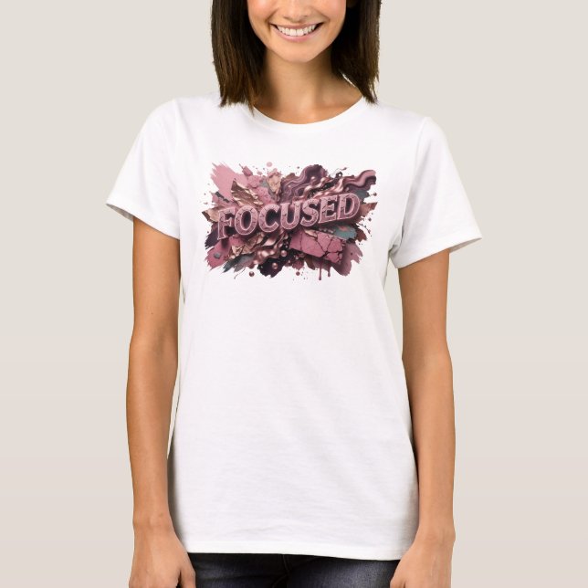 Snappy Röd FOKUSERAD Shirt Design T (Framsida)