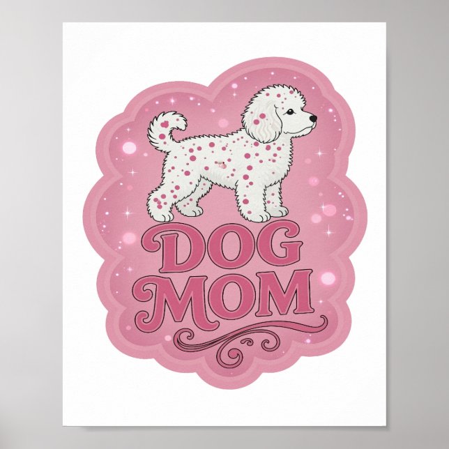 Snappy Rosa HUND MAMMA Statement Design Poster (Framsidan)