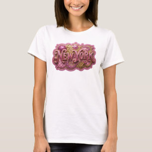 Snappy Rosa NEW YORK Citat T-Shirt