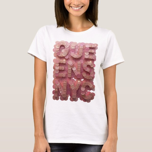 Snappy Rosa QUEENS NYC Djärnt formspråk T Shirt (Framsida)
