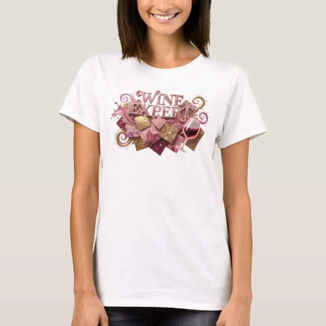 Snappy Rosa VINEXPERT Anpassad T-shirt (Framsida)