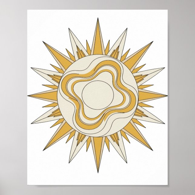 Snappy Silver ABSTRAKT KONST Abstrakt Design Poster (Framsidan)