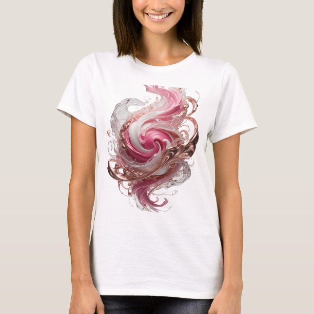 Snappy Silver ABSTRAKT KONST Abstrakt design v2 T Shirt (Framsida)
