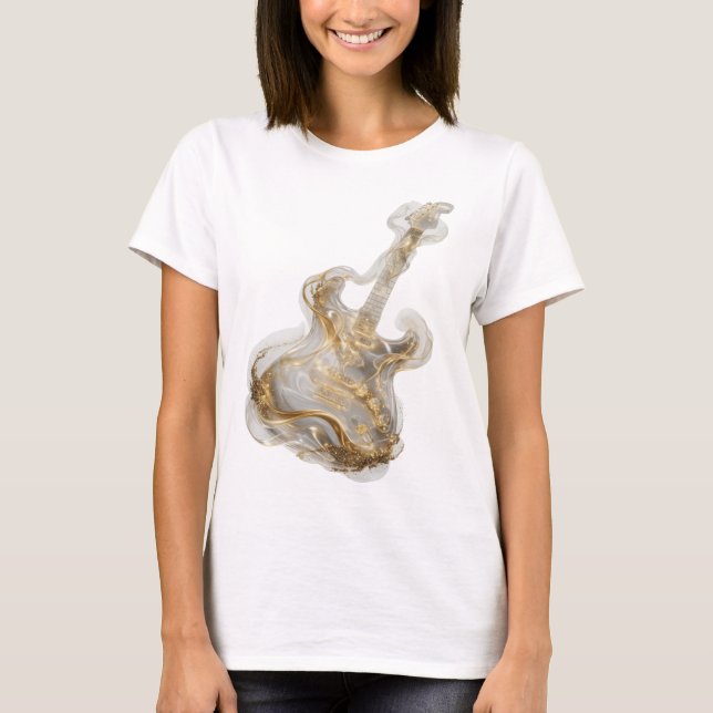 Snappy Silver ABSTRAKT KONST Modeutskrift T Shirt (Framsida)
