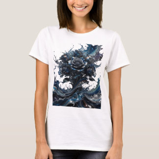 Snappy Silver ABSTRAKT KONST Statement T-shirt