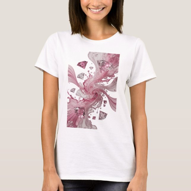 Snappy Silver DIAMANT OCH KRISTALLLIKVID T Shirt (Framsida)