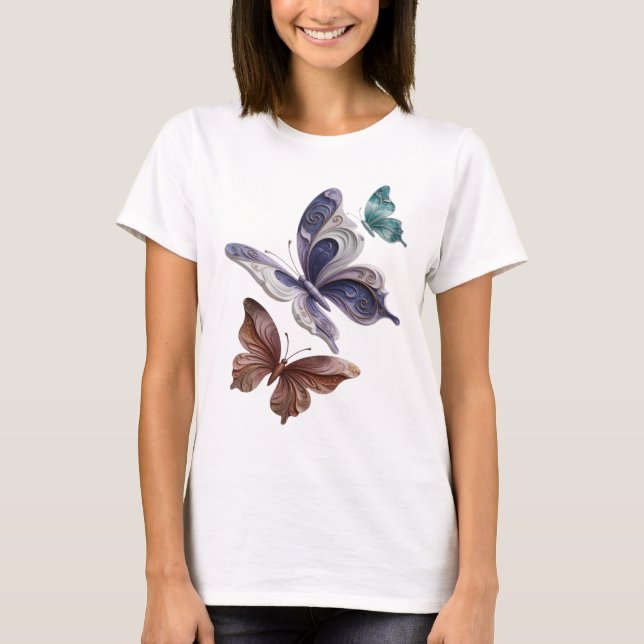 Snappy Silver FJÄRIL MAGI Statement T-shirt (Framsida)