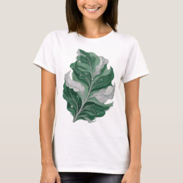 Snappy Silver GRÖN BLAD MED STJÄRNOR Design T Shirt