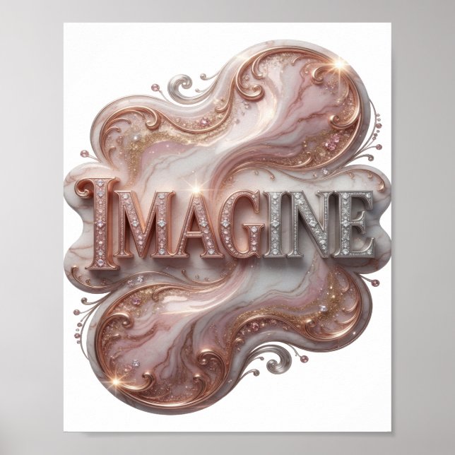 Snappy Silver IMAGINE Textdesign Poster (Framsidan)
