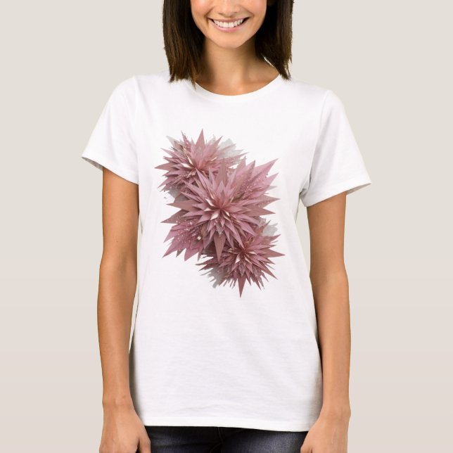 Snappy Silver STAR BLOOM Djärv Design T Shirt (Framsida)
