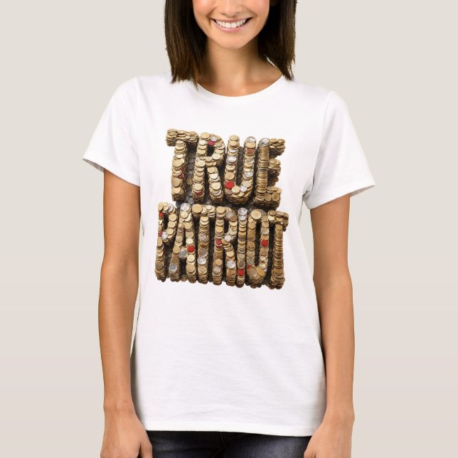Snappy Silver TRUE PATRIOT Design T Shirt (Framsida)