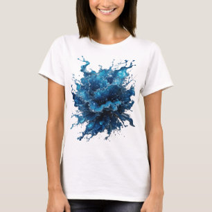 Snappy Silver VATTENBLOMMOR 3D Text Konst T Shirt