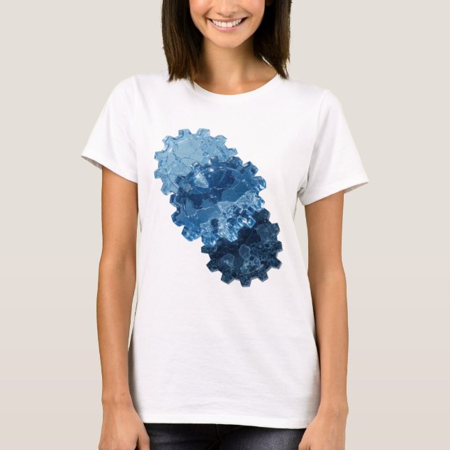 Snappy Silver VATTENDELAR Modern Design T Shirt (Framsida)