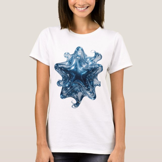 Snappy Silver VATTENSTJÄRNA Anpassad design T Shirt (Framsida)
