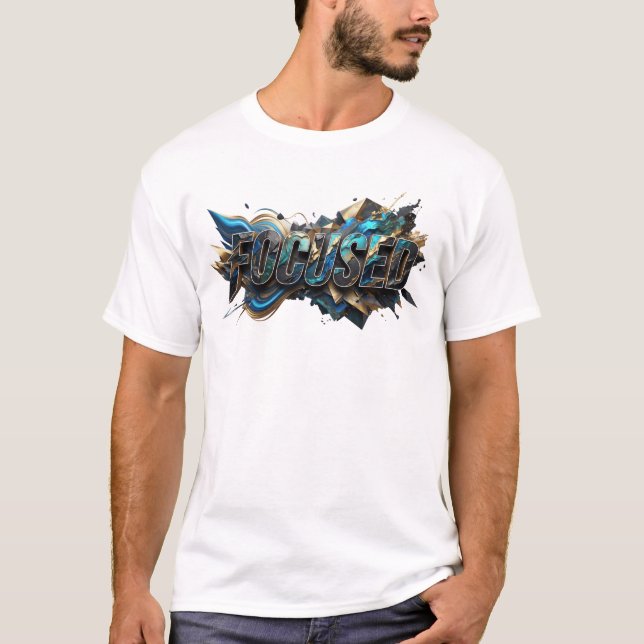 Snappy Teal FOKUSERAD Wearable Art T Shirt (Framsida)