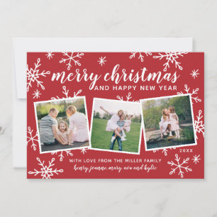 Snapshots för god jul och Gott nytt år Julkort