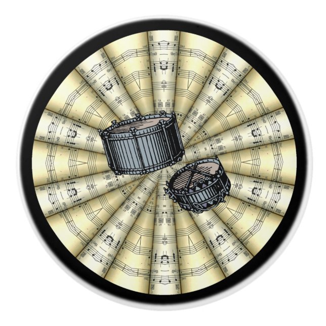 Snaran trummar ~ rullande notblad~Chosebakgrund Knopp (Framsidan)