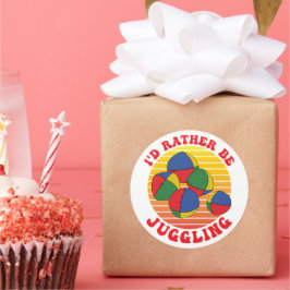 Snarare är det juggling-finne juggler-offertpartie runt klistermärke