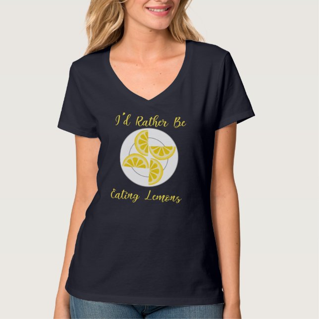 Snarare äta citroner sommarcitrusfrukt t shirt (Framsida)