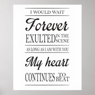 Snarare be - CLEAN BANDIT LYRICS- väggsdekor, typo Poster