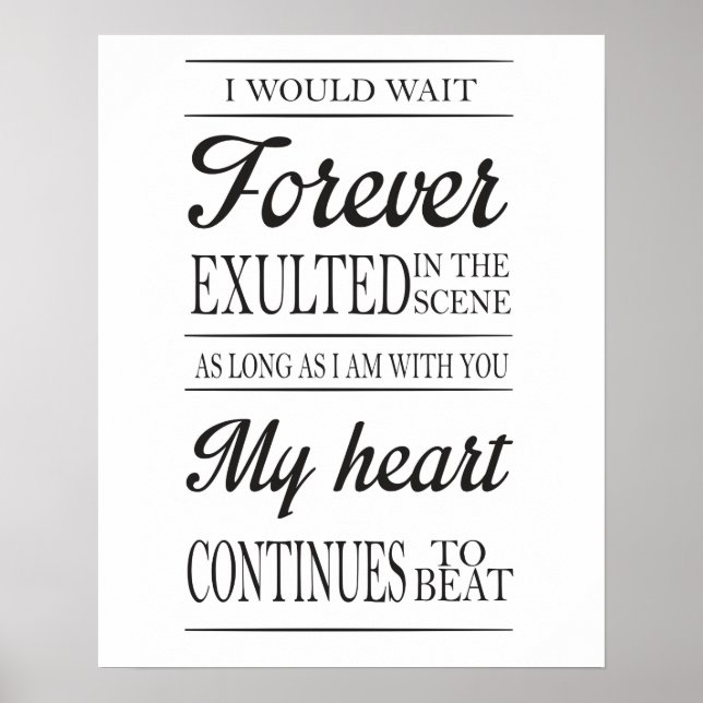 Snarare be - CLEAN BANDIT LYRICS- väggsdekor, typo Poster (Framsidan)