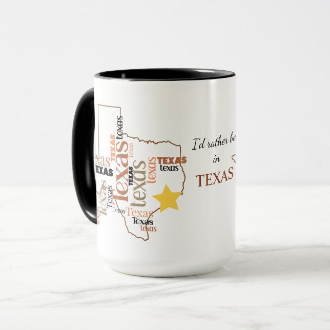 Snarare i Texas Ord Art Mugg (Framsida vänster)