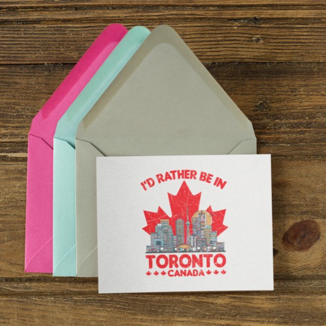 Snarare i Toronto Canada Skyline Quote Vykort (toronto cananda cityscape quote maple leaf postcard)