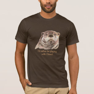 Snarare leker man med otters, kuttermaldjur t shirt