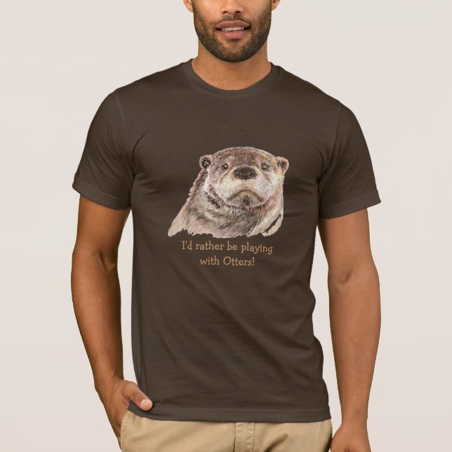 Snarare leker man med otters, kuttermaldjur t shirt (Framsida)