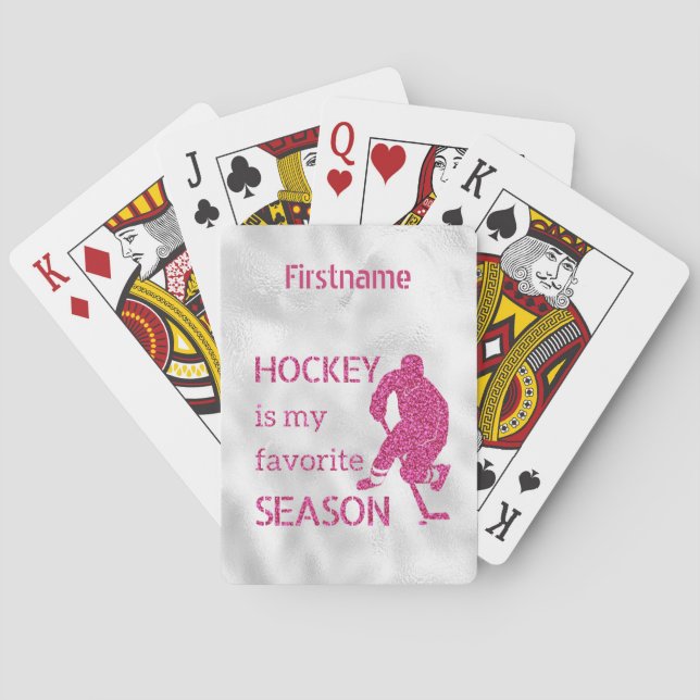 Snarare leker man - rosa gnistra hockey casinokort (Baksidan)