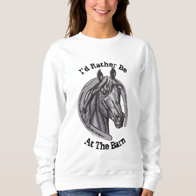 Snarare på barn Horse Lover Pony Sketch Animal T Shirt (Framsida)