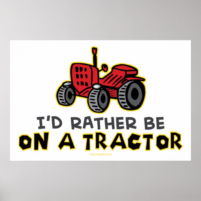 Snarare på en traktor poster (Framsidan)