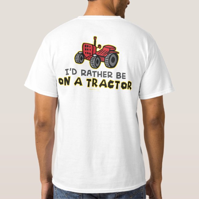 Snarare på en traktor t-shirt (Baksida)