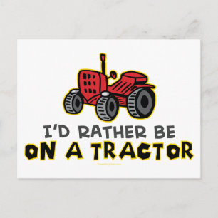 Snarare på en traktor vykort