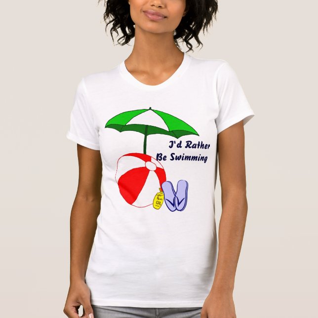 Snarare simming Beach Boll Umbrella Tee (Framsida)