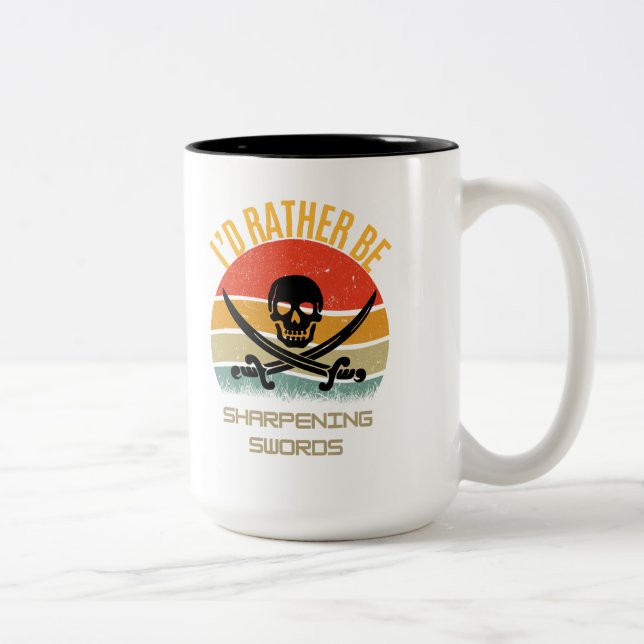 Snarare skärpa svärd 15 oz keramisk mugg (Höger)