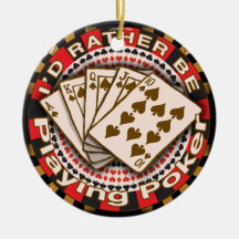 Snarare spela poker-ornament