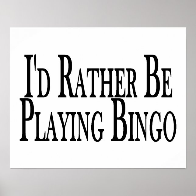 Snarare spela upp Bingo Poster (Framsidan)