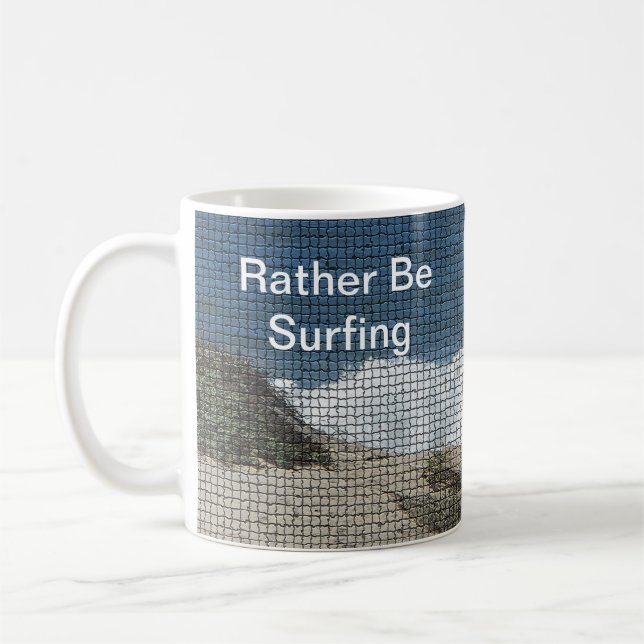Snarare surfande havsbussresande surfare kaffemugg (Vänster)