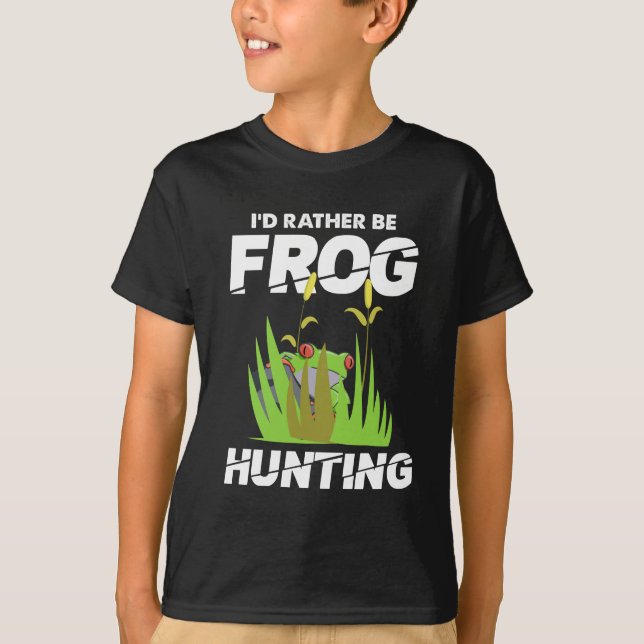 Snarare vara grodjakt på groddar t shirt (Framsida)